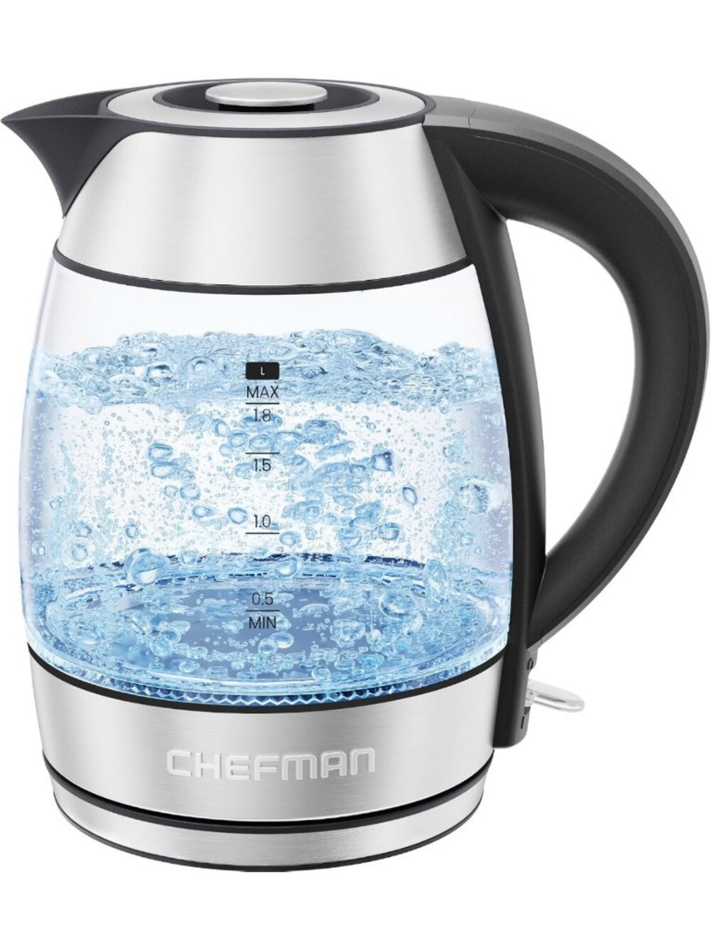 1500W Electric Kettle 1.8L Hot Water Boiler, LED Indicators, Auto Shutoff, Easy